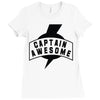 captain awesome Ladies Fitted T-Shirt