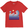 beach V-Neck Tee