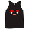 bite me halloween vampire teeth Tank Top
