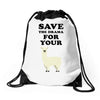 Save The Drama For Your Lama Drawstring Bags