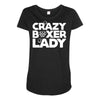 crazy boxer lady Maternity Scoop Neck T-shirt