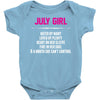 July Girl Hated By Many Baby Onesie