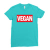 marvel logo parody vegan Ladies Fitted T-Shirt