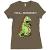 oh no monster Ladies Fitted T-Shirt