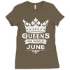 Queens Are Born In June Ladies Fitted T-Shirt
