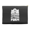 training to unlock my titan form Accessory Pouches