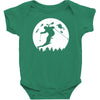 skiier moon moonlight silhouett Baby Bodysuit