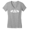 my wife rocks Women's V-Neck T-Shirt