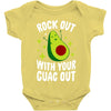 rock out with your guac out Baby Bodysuit