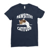 pawsitive catitude Ladies Fitted T-Shirt