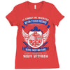 navy veteran 2 Ladies Fitted T-Shirt