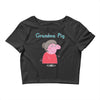 peppa pig grandma pig Crop Top