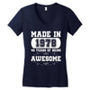 made in 1978 40 years of being awesome Women's V-Neck T-Shirt