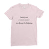 kung fu fighting Ladies Fitted T-Shirt