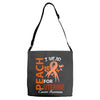 I Wear Peach For Uterine Cancer Awareness Adjustable Strap Totes
