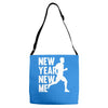 new year, new me running fitness Adjustable Strap Totes
