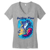 Surfing Time Women's V-Neck T-Shirt