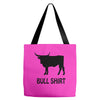 bull shirt funny small humor crude awesome beer tee cool geek nerd hum Tote Bags
