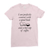good book and coffee rectangle Ladies Fitted T-Shirt