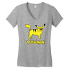 pugamon Women's V-Neck T-Shirt