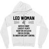 Leo Woman Zipper Hoodie