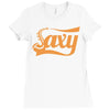 saxophone saxy Ladies Fitted T-Shirt