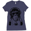 monkey hipster Ladies Fitted T-Shirt