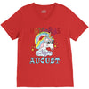 unicorns are born in august cute unicorn V-Neck Tee