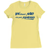 without me, its just aweso Ladies Fitted T-Shirt