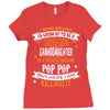 Super Cool Granddaughter Of A Freaking Awesome Pop Pop Ladies Fitted T-Shirt
