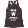 pigs thank the lord they're made from bacon Racerback Tank