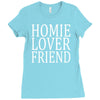 homie lover friend Ladies Fitted T-Shirt