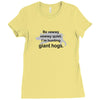 hunting giant hogs Ladies Fitted T-Shirt