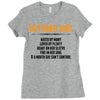 October Girl Hated By Many Ladies Fitted T-Shirt
