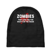 zombies love you, ideal birthday gift or present Baby Beanies