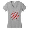 red strong Women's V-Neck T-Shirt
