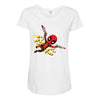 pew pew deadpool Maternity Scoop Neck T-shirt