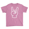 rock and roll throwing horns Youth Tee