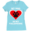 my dog is my valentine (2) Ladies Fitted T-Shirt