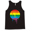 rainbow colored stripes dot running splashes Tank Top