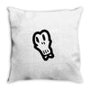 bad skull Throw Pillow