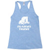 still plays with trucks Racerback Tank
