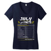July Girl Facts Cancer Women's V-Neck T-Shirt