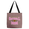 softball mom glitter Tote Bags