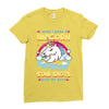 I Wish I Were A Unicorn So I Could Stab Idiots With My Head Ladies Fitted T-Shirt