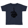 middle finger skeleton bone skull grafitti art Toddler T-shirt