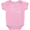 funny rude fingers ideal birthday gift or present Baby Onesie