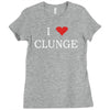 clunge funny Ladies Fitted T-Shirt