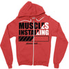 muscles installing Zipper Hoodie