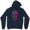 two coloured patterned skull   mens funny Unisex Hoodie